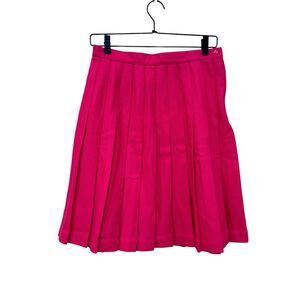 Vintage Pink Wool Pleated Skirt Women's Size 10